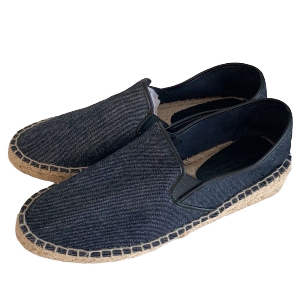 Zara Basic Collection Black Denim Espadrille Slip… - image 2
